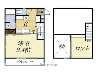 LA・KANA【E号室号室】の間取り