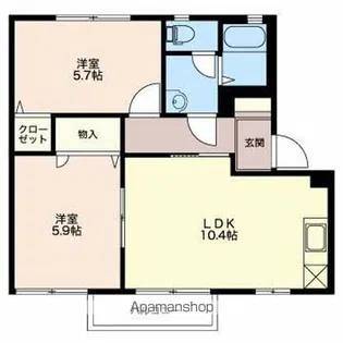 マ・メゾンボヌール【2階】の間取り