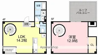 ルミエール長町【4階】の間取り