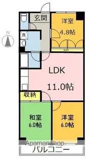 長良ロイヤルマンション【203号室】の間取り