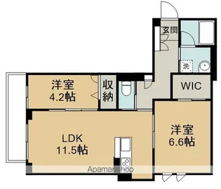 ジュモー川越【1階】の間取り