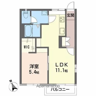 富貴原ハイツD棟【D201号室】の間取り