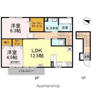フラン アヴェニュー【2階】の間取り