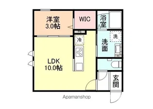 LUX B棟【203号室】の間取り