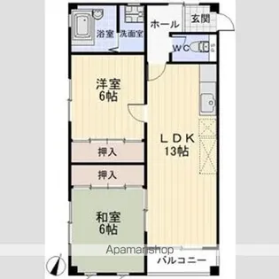 ヘルメス成瀬【3階】の間取り