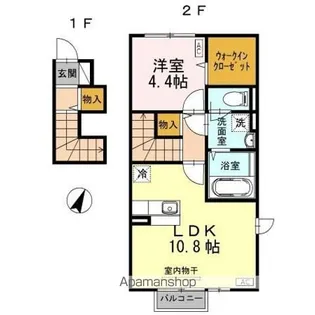ルーナ・クレシェンテ【2階】の間取り