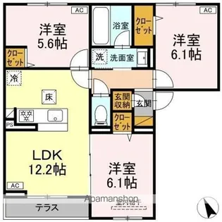フェリスタ【3階】の間取り