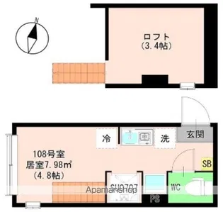 COMFORT天照【205号室】の間取り
