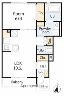 サウスサンド【103号室】の間取り
