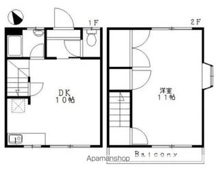 ハイツ・エム【1号室】の間取り