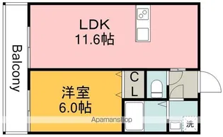 アザーレ・パッシオ国領【3階】の間取り
