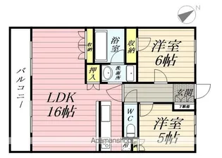 京急シティ横浜矢向【6F号室】の間取り