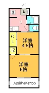 パールメゾン松茂【410号室】の間取り