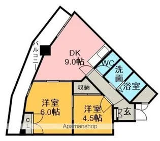 ジュネス保田3【2階】の間取り