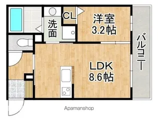 フィーリックス和白丘【3階】の間取り