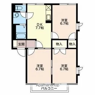 フレグランスこばやし A棟【1階】の間取り