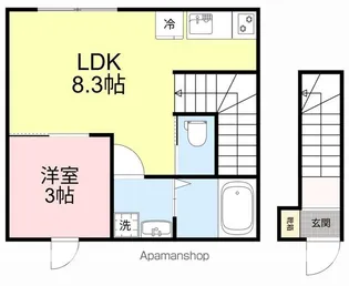 シャンテ連坊A棟【2階】の間取り