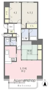 サンハイツ宇多津【8階】の間取り