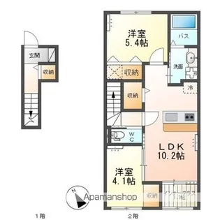 CRAIS(クレイズ)B【205号室】の間取り