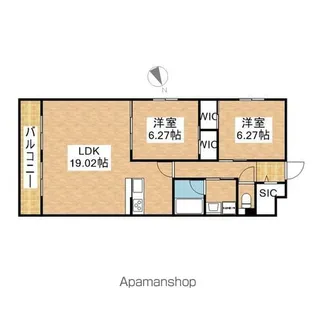 GRAN DUKE千種rubino【2階】の間取り