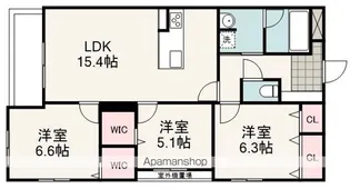 グランスタジオ幸町【2階】の間取り