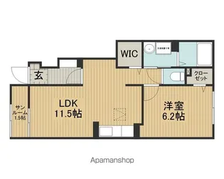 アルペン ディアハイツ【1階】の間取り