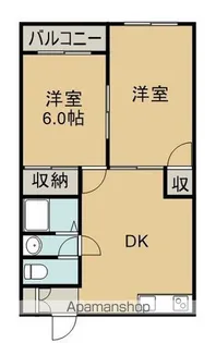 サンシャイン賀川【202号室】の間取り