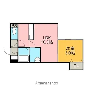 VIVI【103号室】の間取り