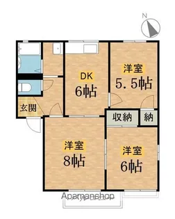 クランベリーハウスA【2階】の間取り