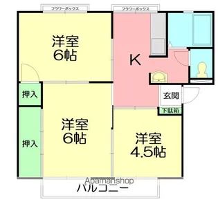 サンリバティⅠ【201号室】の間取り