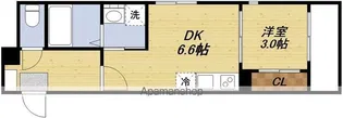 サンメイプル上新庄【1階】の間取り