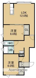ミアカーザ本通【101号室】の間取り