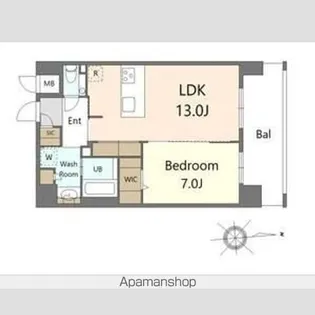 SーRESIDENCE大手門AWESOME【11階】の間取り