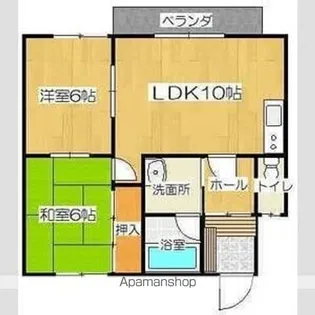 コーポ美沢1【101号室】の間取り