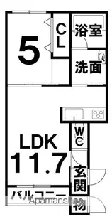 WITHI(ウィズワン)【101号室】の間取り