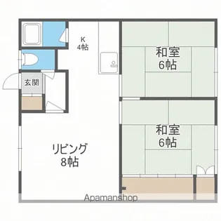 高野ハイツ【3号室】の間取り
