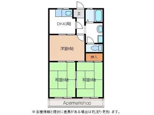 メゾンドメッツ【202号室】の間取り