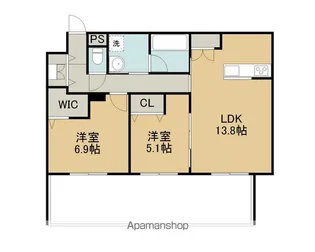 ジュノール千歳真々地【1階】の間取り