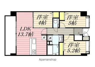 プラトウズ仲原【2階】の間取り