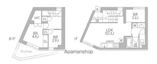 GRANDUO梅ヶ丘【104号室】の間取り