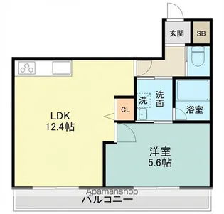 クイーンパレス【1階】の間取り