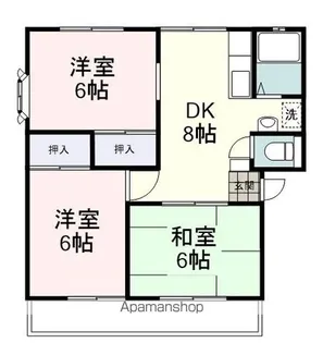 サンビレッジ静岡D【201号室】の間取り