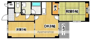 万代東マンション【1階】の間取り