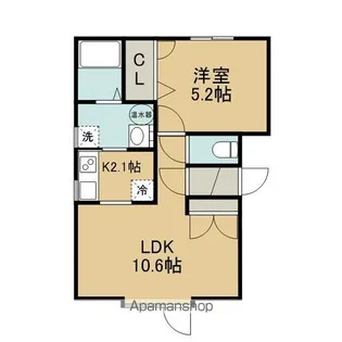 ラピタ恵み野【201号室】の間取り