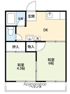 サンハイツA【1階】の間取り