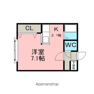 ハイツ東郷【203号室】の間取り