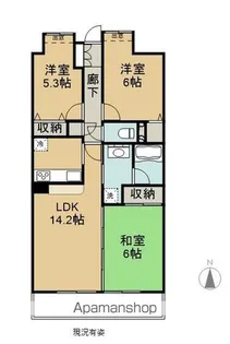 ヴェルパーク西桜町【202号室】の間取り