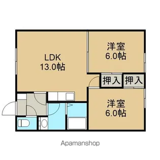 恵庭第6タウンマンション【1階】の間取り