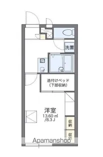レオパレスグリーンフィールド【203号室】の間取り