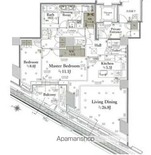 プラウド神宮前【3階】の間取り
